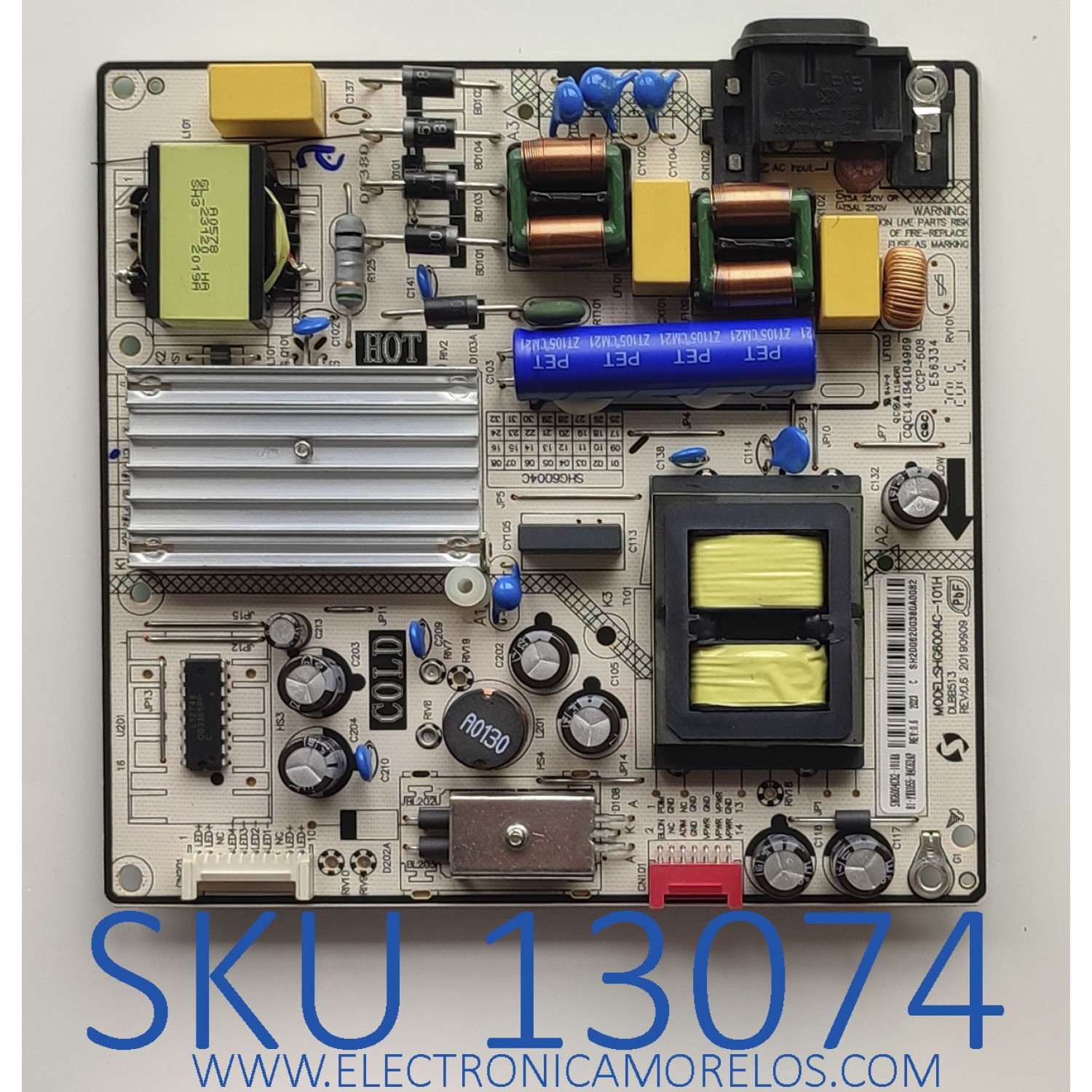 FUENTE PARA TV TCL / NUMERO DE PARTE 81-PBE055-H4C62AP / SHG6004C-101H / CQC14134104969 / DISPLAY ST5461D13-2 / MODELO RTRU5027-D-US	
